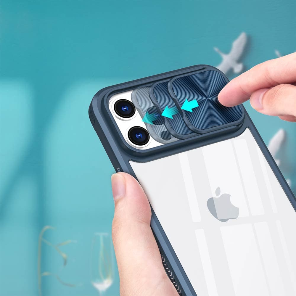 Coque avec cache caméra – 12 Pro Max – PROTECT IE027 Bleu Marine - Vue 3