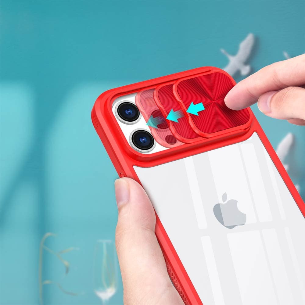 Coque avec cache caméra iPhone 12 Pro Max – PROTECT IE027 Rouge  - Vue 3