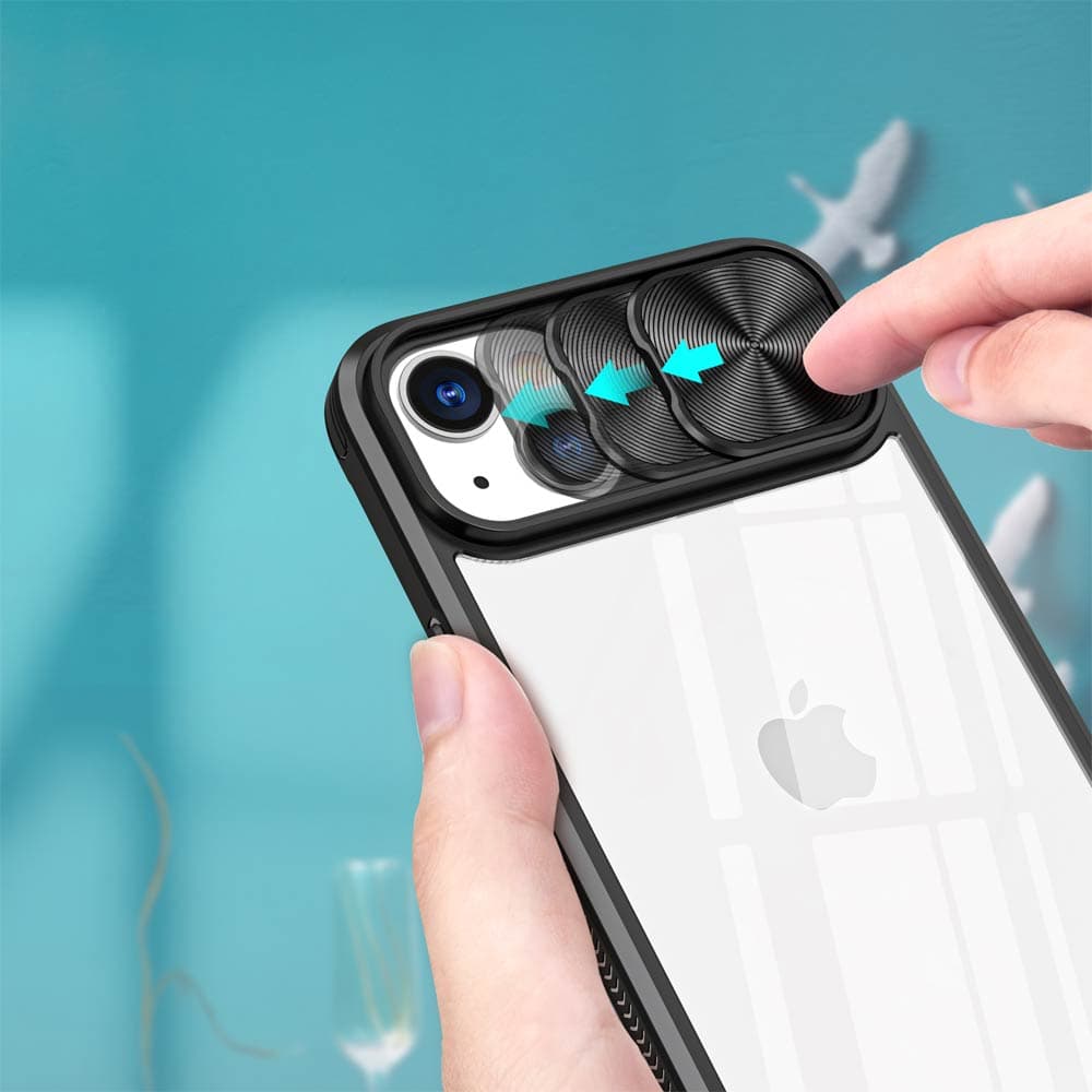 Coque avec cache caméra iPhone 14 - PROTECT IE027 Noir - Vue 3