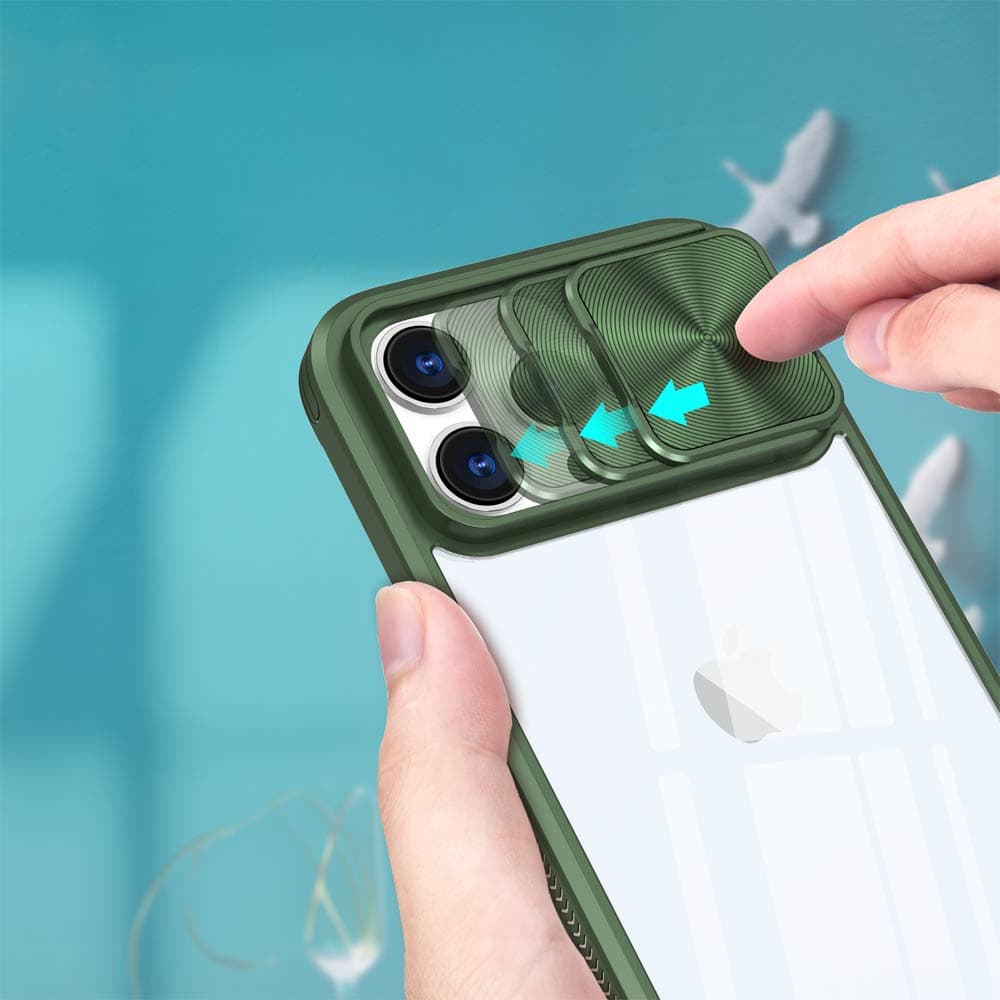 Coque avec cache caméra – iPhone 14 Pro Max – PROTECT IE027 Vert Foncé - Vue 3