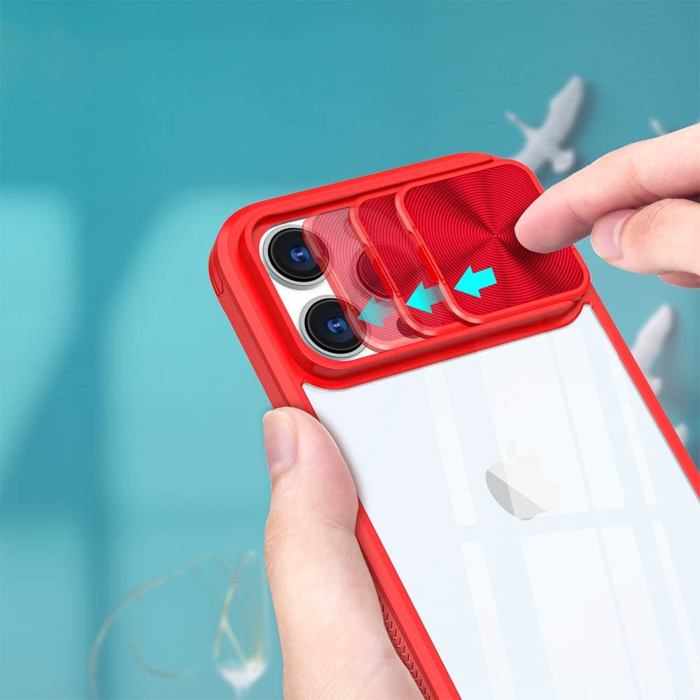 Coque avec cache caméra iPhone 14 Pro Max – PROTECT IE027 Rouge  - Vue 3