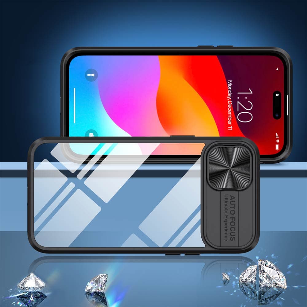 Coque avec cache caméra – iPhone 15 – PROTECT IE027 Noir - Vue 2