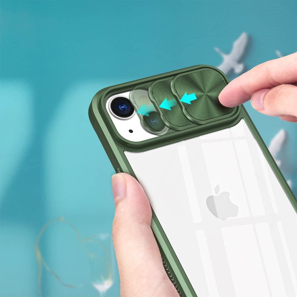 Coque avec cache caméra – iPhone 15 – PROTECT IE027 Vert Foncé - Vue 3