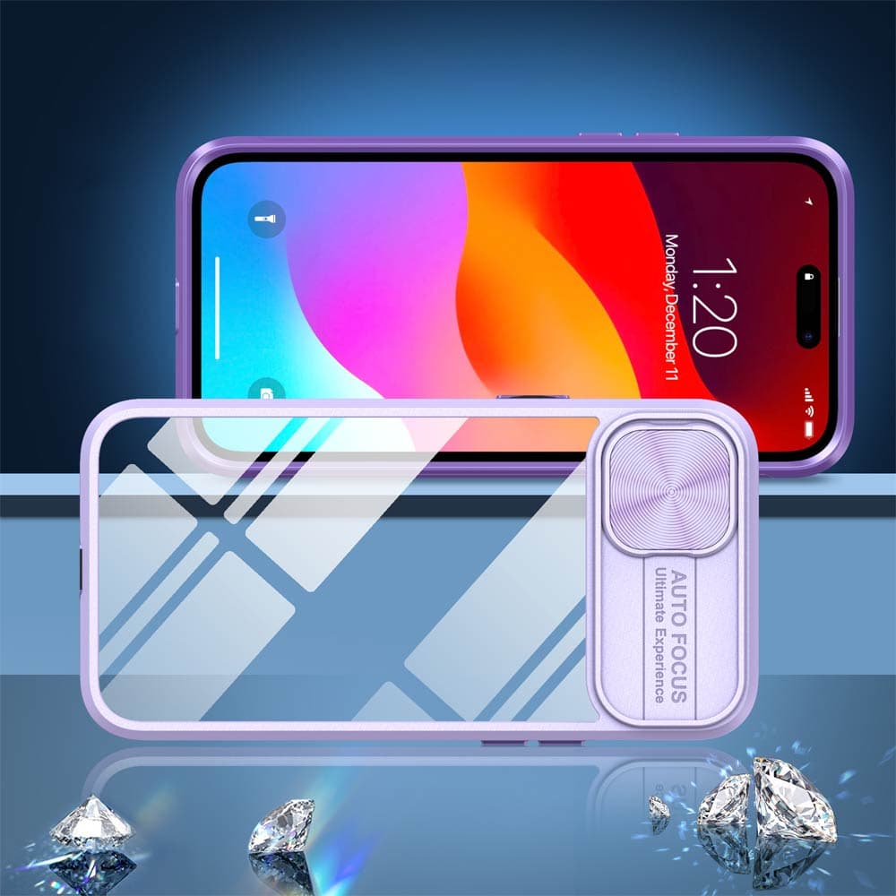 Coque avec cache caméra – iPhone 15 – PROTECT IE027 Violet - Vue 2