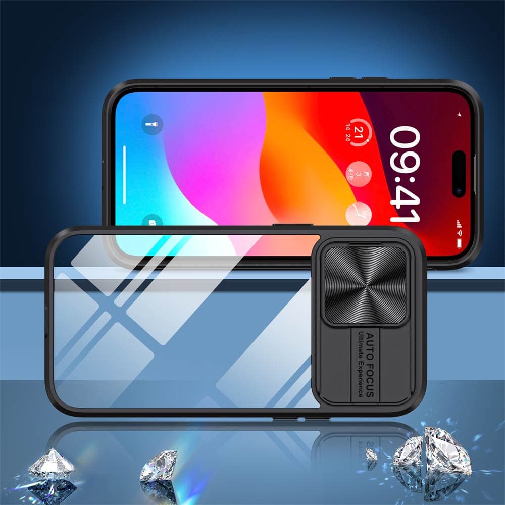 Coque avec cache caméra iPhone 15 Pro Max – PROTECT IE027 Noir - Vue 2