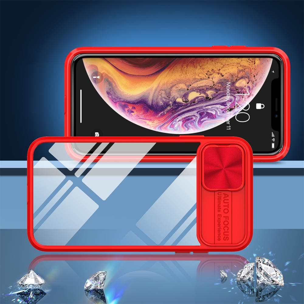 Coque avec cache caméra – iPhone XS Max – PROTECT IE027 Rouge  - Vue 2