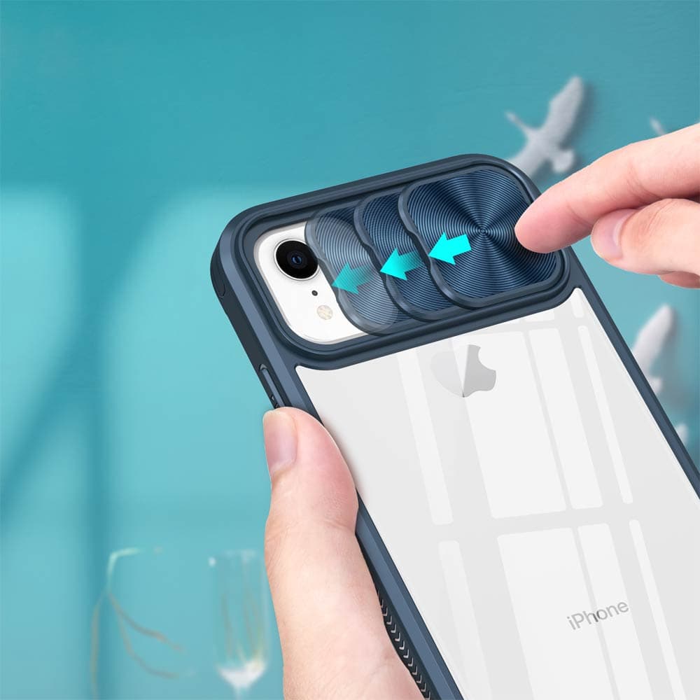 Coque avec cache caméra – iPhone XR – PROTECT IE027 Bleu Marine - Vue 3