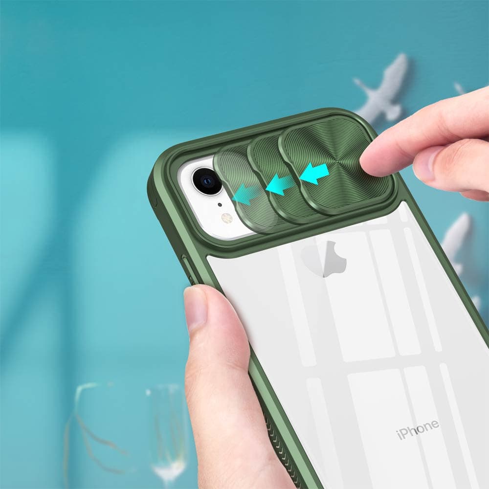 Coque avec cache caméra – iPhone XR – PROTECT IE027 Vert Foncé - Vue 3