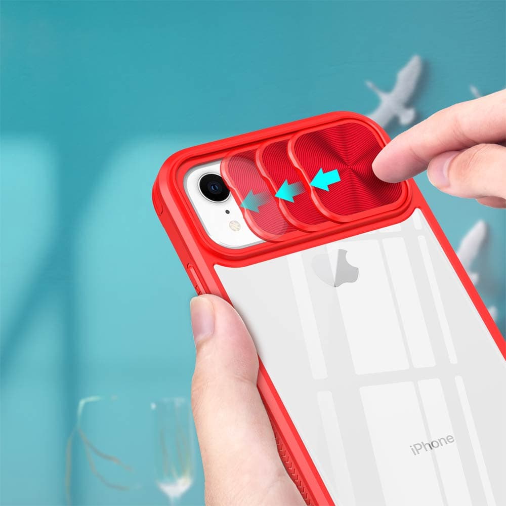 Coque avec cache caméra – iPhone XR – PROTECT IE027 Rouge  - Vue 3