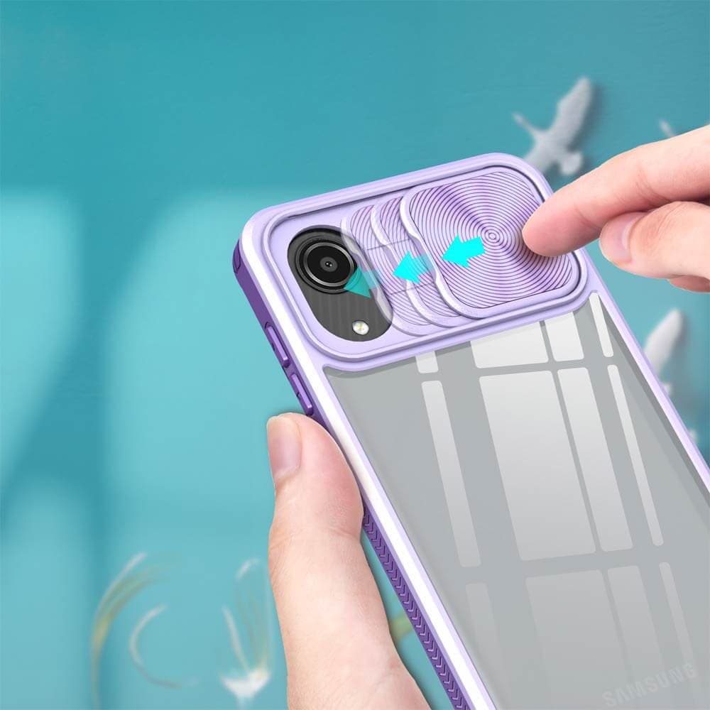 Coque avec cache caméra – Samsung Galaxy A03 Core – PROTECT IE027 Violet   - Vue 3
