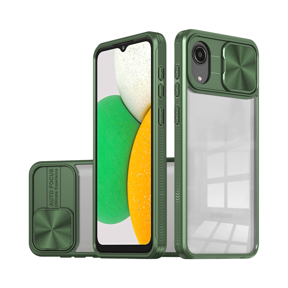 Coque avec cache caméra – Samsung Galaxy A03 Core – PROTECT IE027 Vert Foncé 