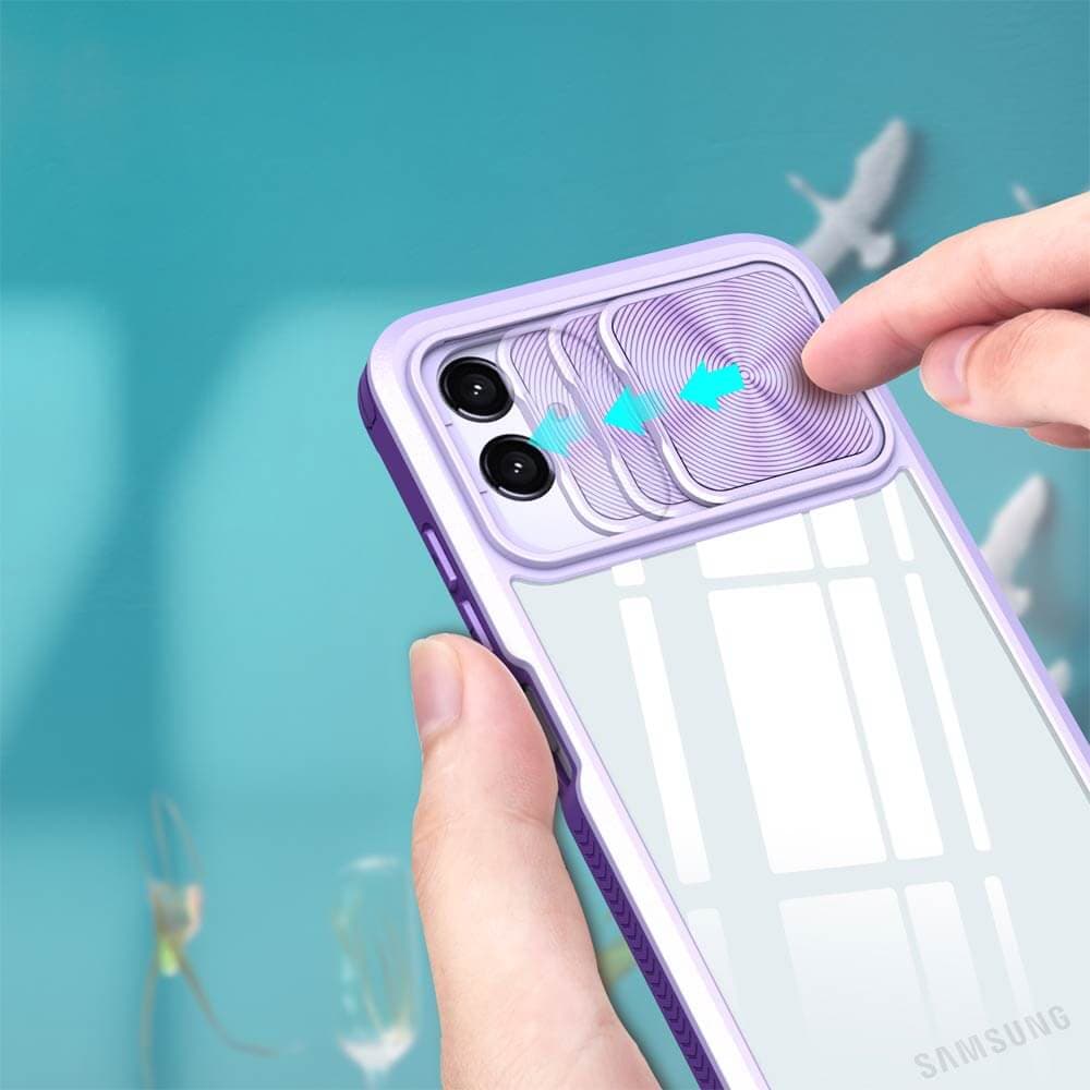 Coque avec cache caméra – Samsung Galaxy A04e – PROTECT IE027 Violet - Vue 3