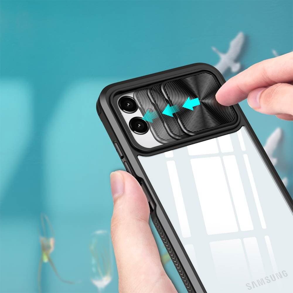 Coque avec cache caméra – Samsung Galaxy A04e – PROTECT IE027 Noir - Vue 3