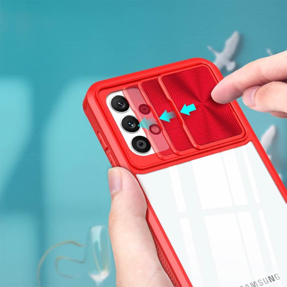 Coque avec cache caméra – Samsung Galaxy A13 / M13 / A04s – PROTECT IE027 Rouge  - Vue 9