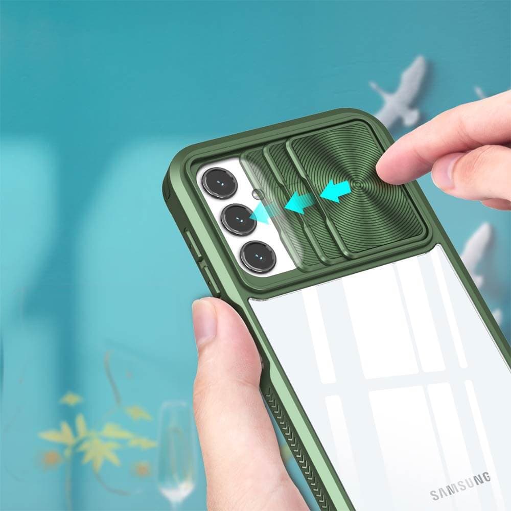 Coque avec cache caméra – Samsung Galaxy A14 – PROTECT IE027 Vert Foncé   - Vue 3