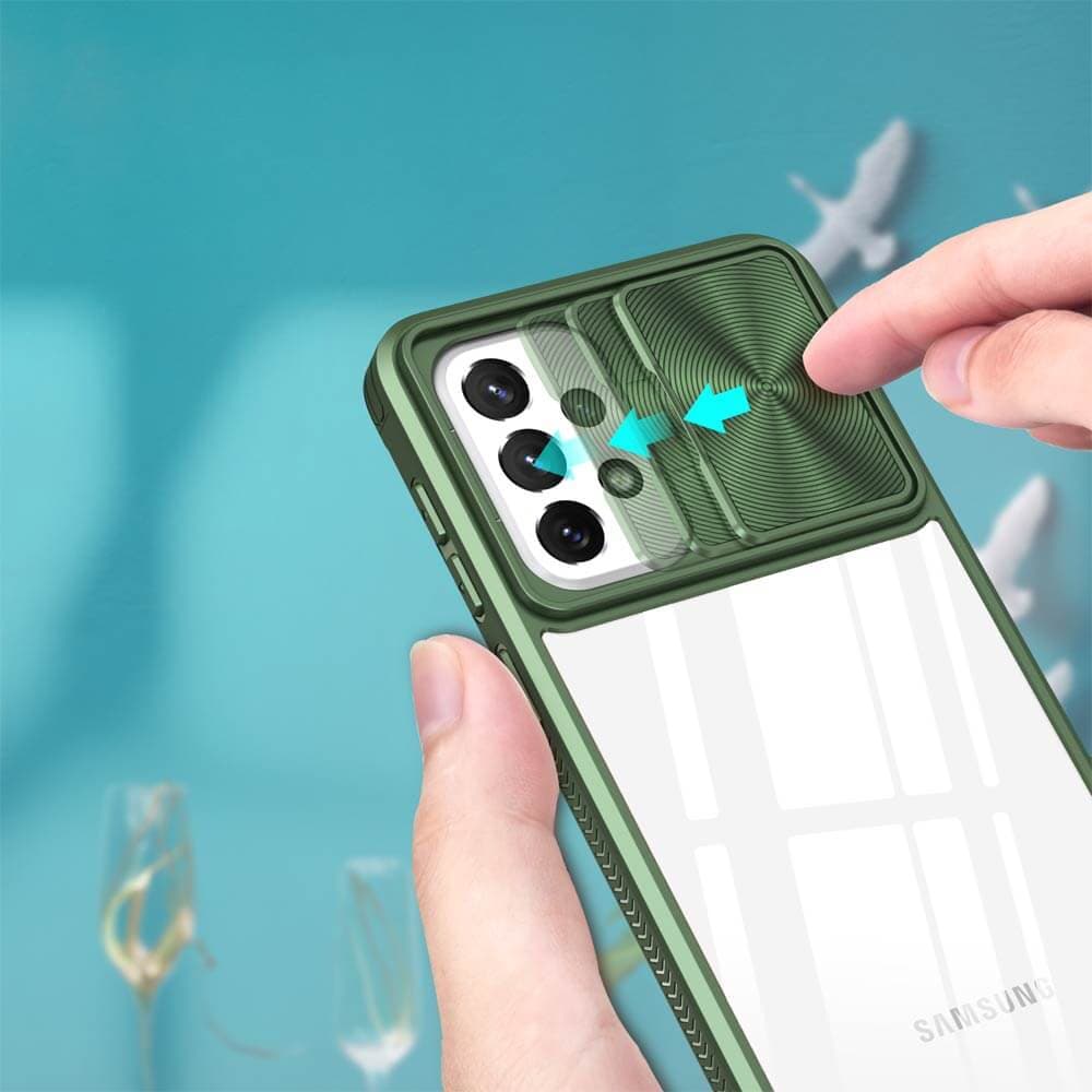 Coque avec cache caméra – Samsung Galaxy A53 5G – PROTECT IE027 Vert Foncé - Vue 3