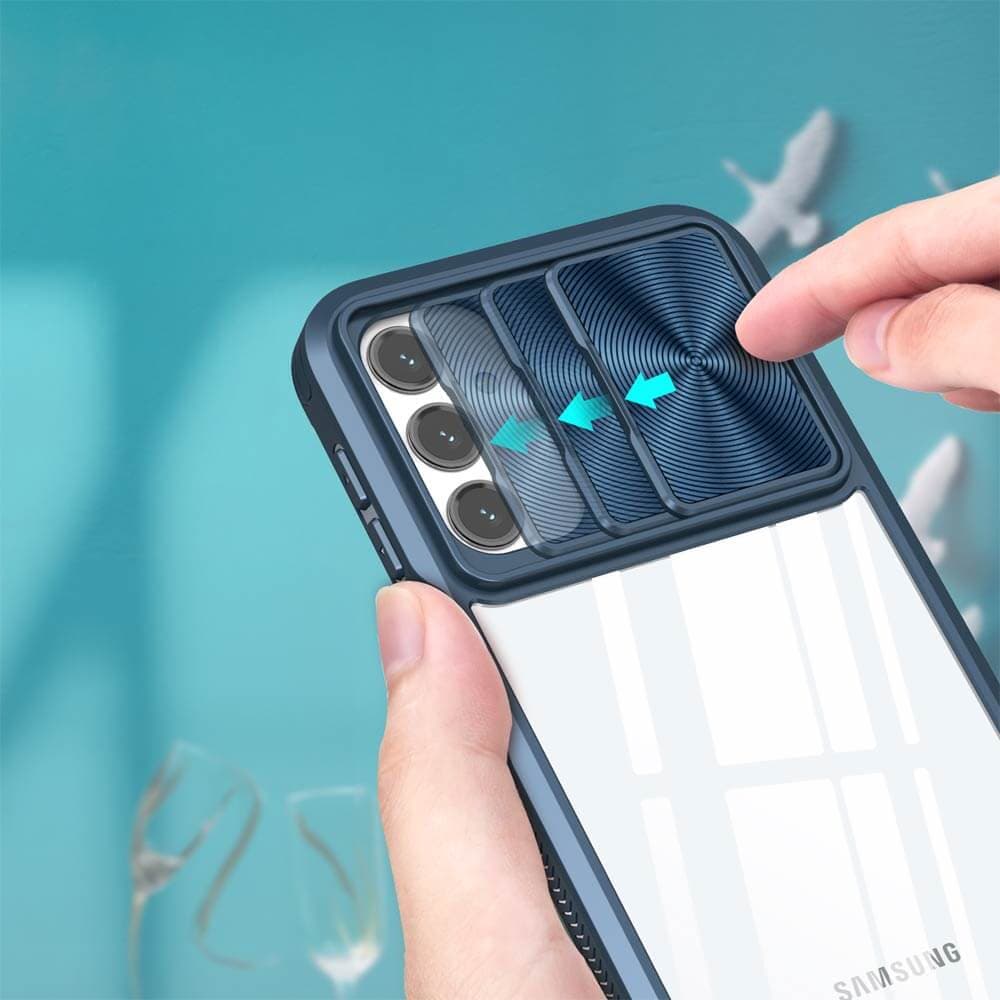 Coque avec cache caméra – Samsung Galaxy  A24 4G – PROTECT IE027 Bleu Marine - Vue 3