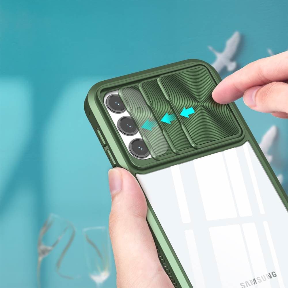 Coque avec cache caméra – Samsung Galaxy  A24 4G – PROTECT IE027 Vert Foncé - Vue 3