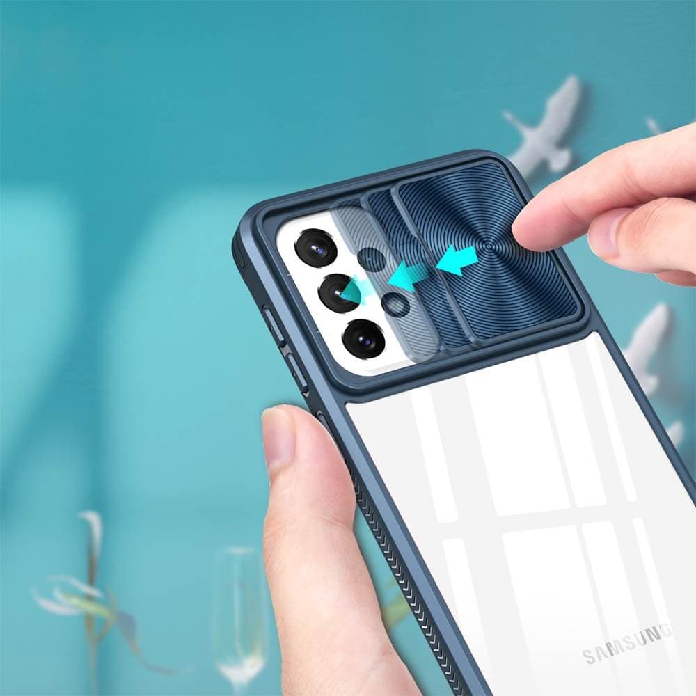 Coque avec cache caméra – Samsung Galaxy A33 5G – PROTECT IE027 Bleu Marine - Vue 3