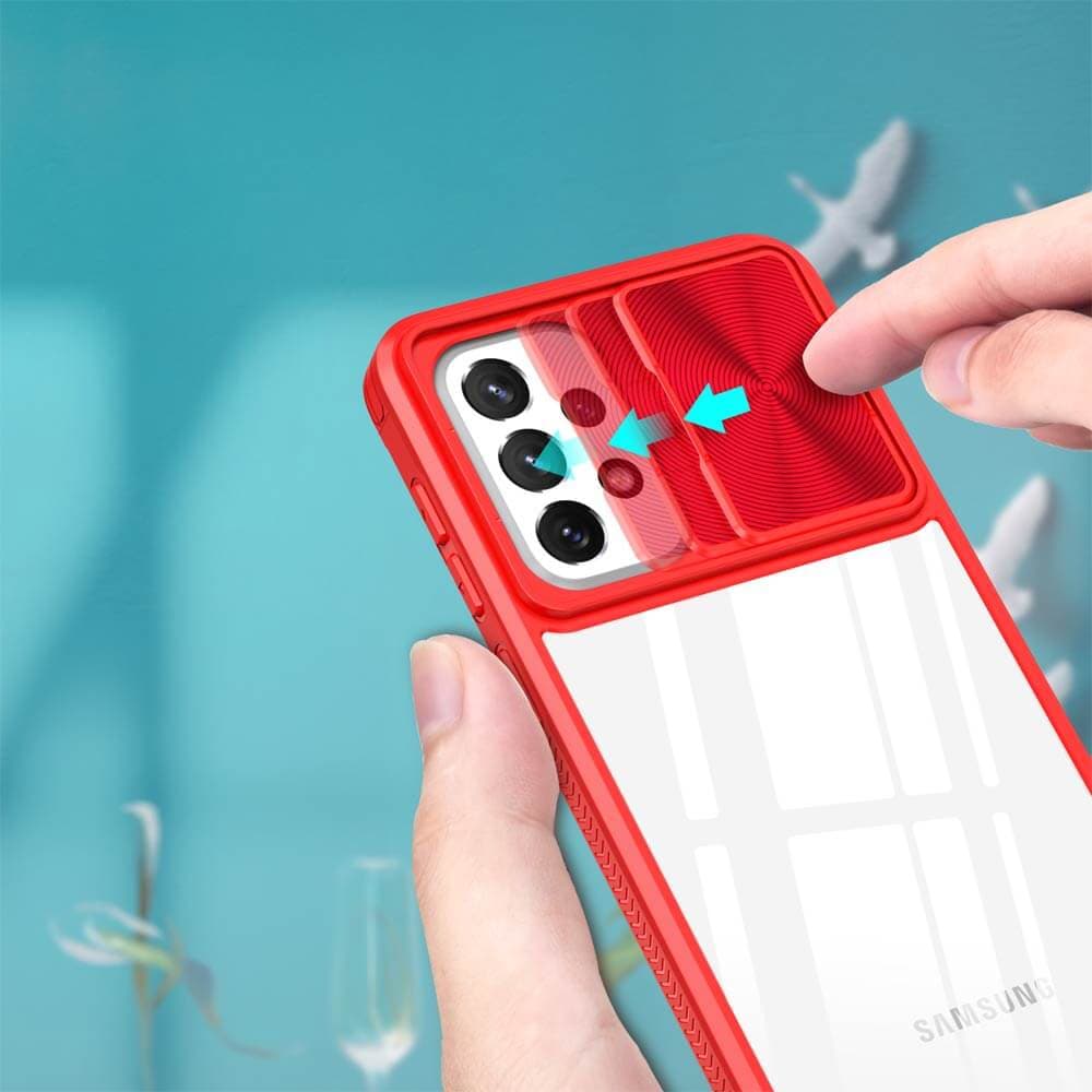 Coque avec cache caméra – Samsung Galaxy A33 5G – PROTECT IE027 Rouge  - Vue 3