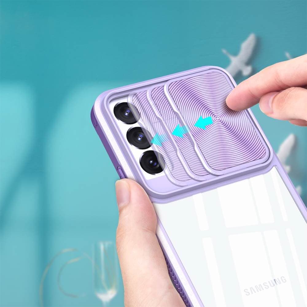 Coque avec cache caméra – Samsung Galaxy S21 FE – PROTECT IE027 Violet - Vue 3