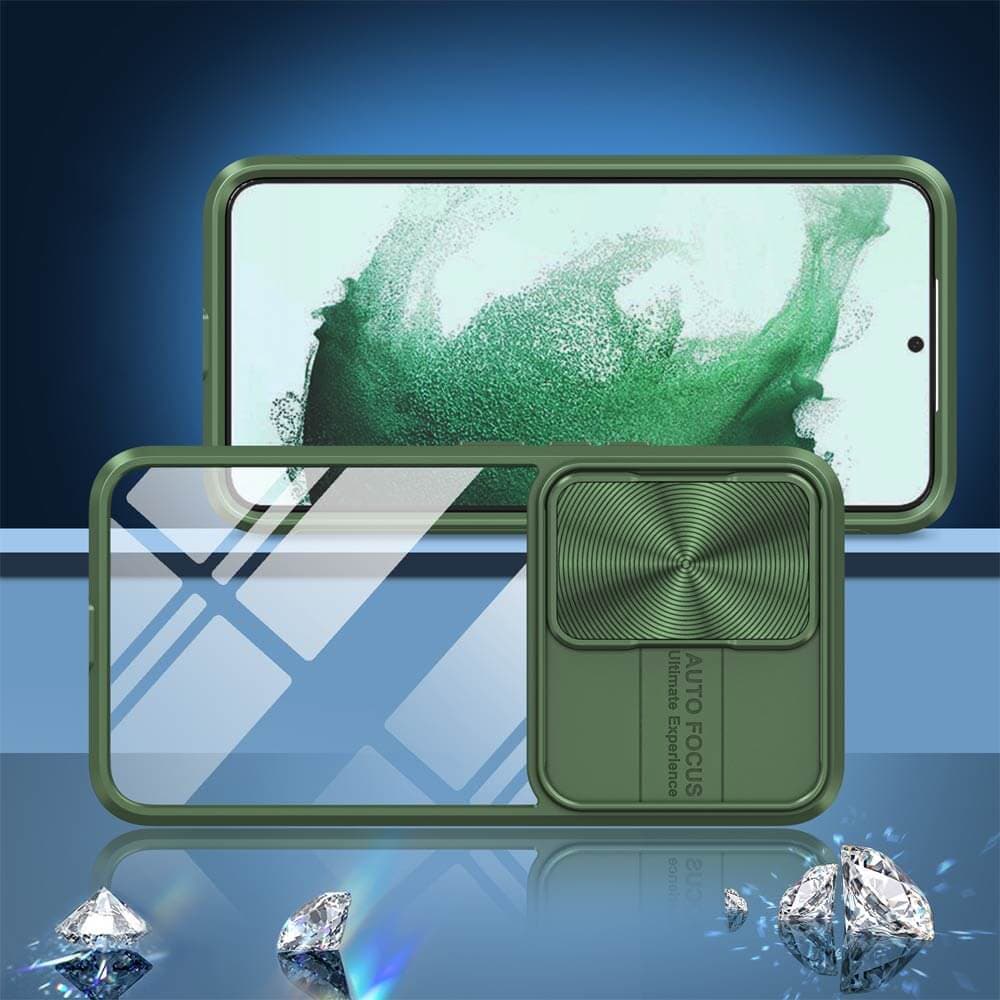 Coque avec cache caméra – Samsung Galaxy S22+ – PROTECT IE027 Vert Foncé - Vue 2