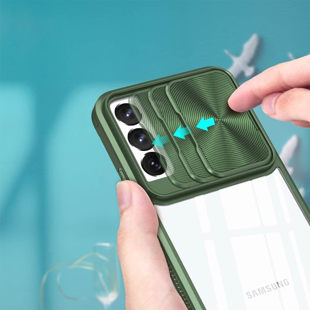Coque avec cache caméra – Samsung Galaxy S22+ – PROTECT IE027 Vert Foncé - Vue 3