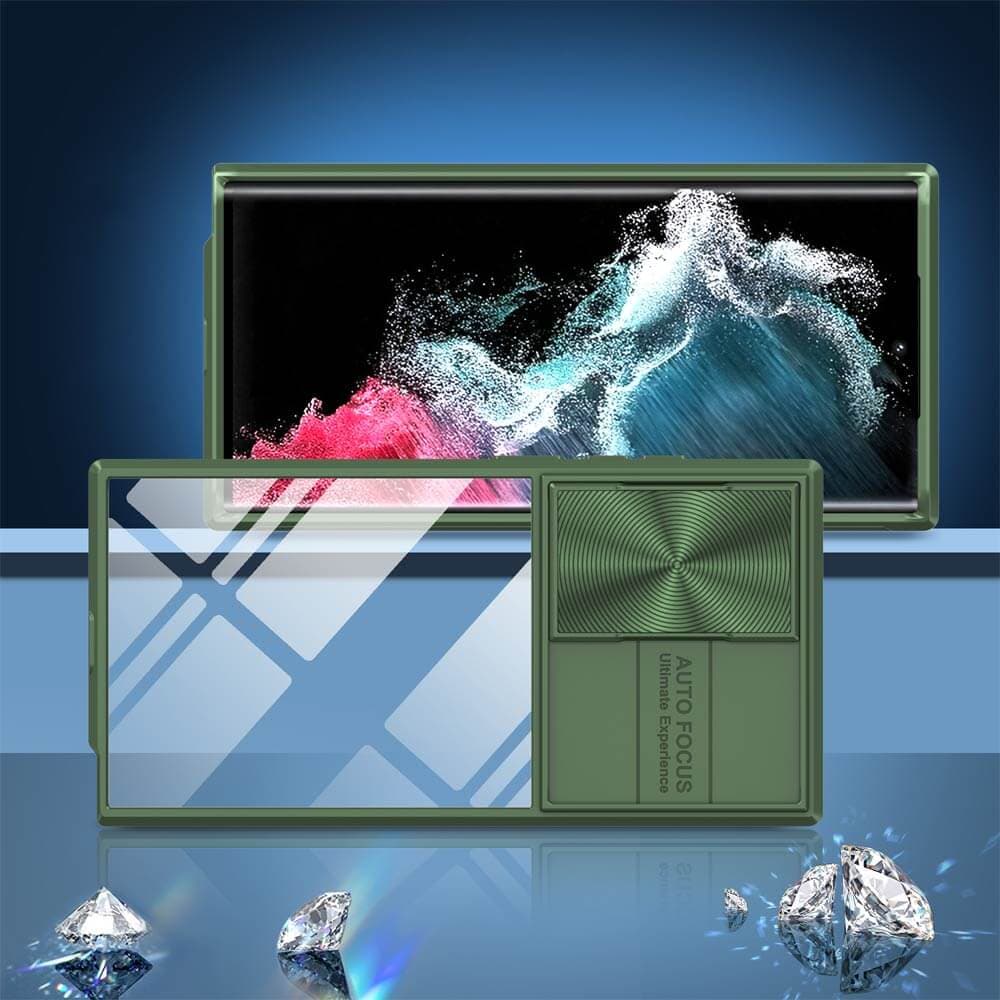 Coque avec cache caméra – Samsung Galaxy S22 Ultra – PROTECT IE027 Vert Foncé - Vue 2