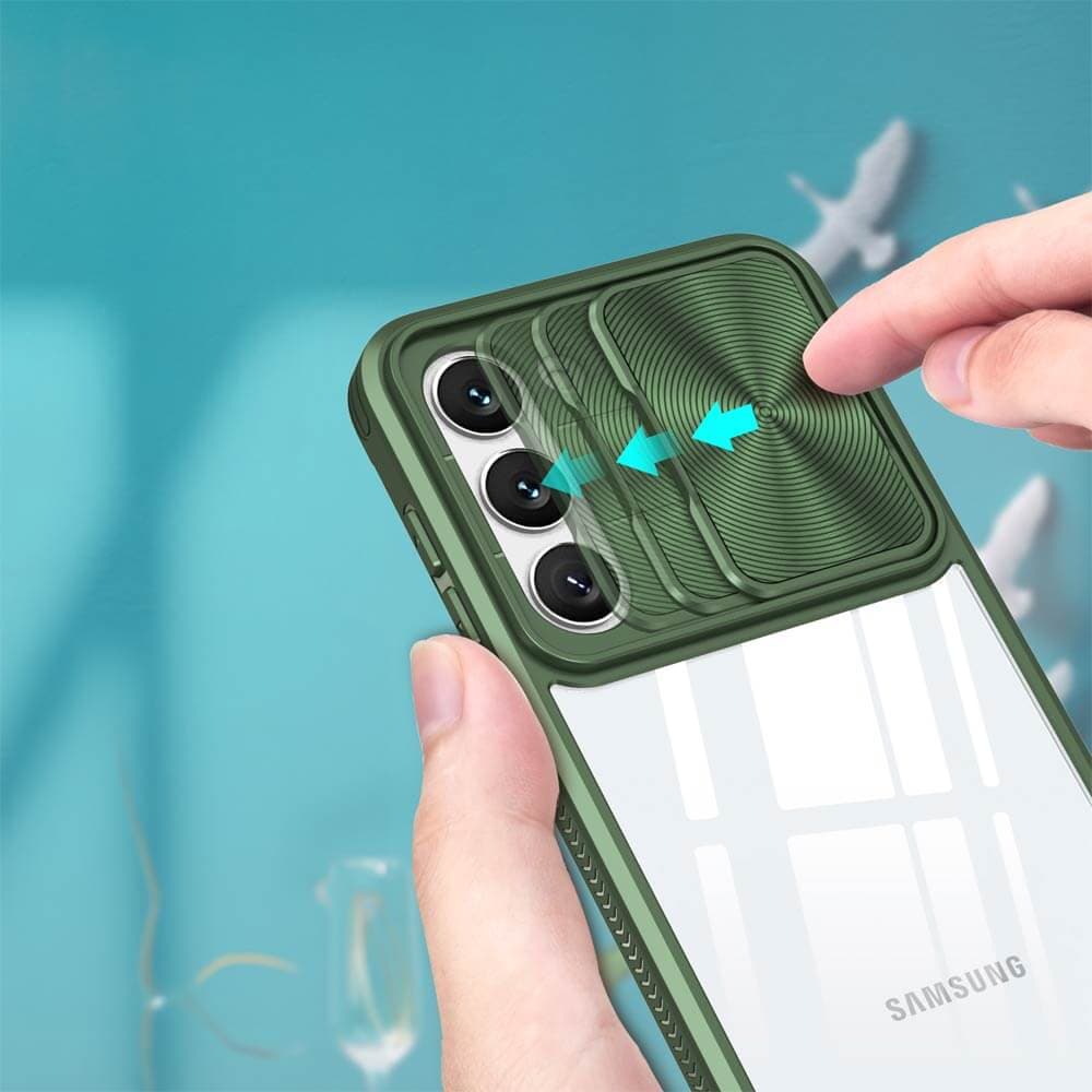 Coque avec cache caméra – Samsung Galaxy S23 5G – PROTECT IE027 Vert Foncé - Vue 3