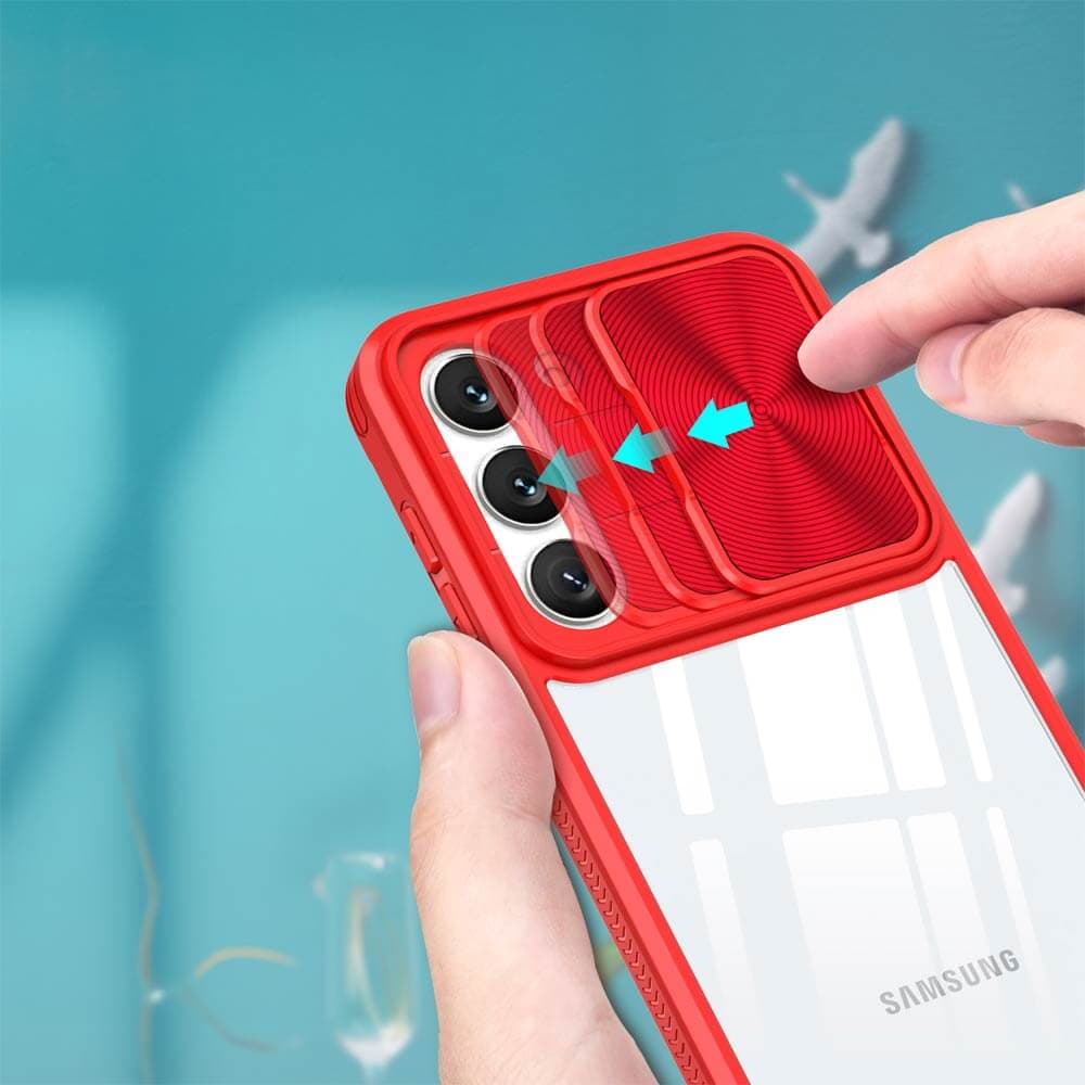 Coque avec cache caméra – Samsung Galaxy S23+ 5G – PROTECT IE027 Rouge  - Vue 3