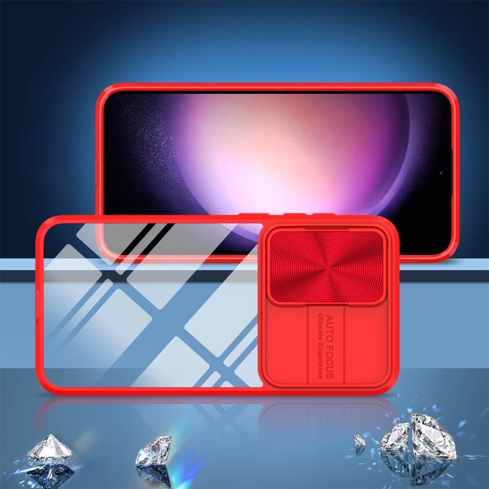 Coque avec cache caméra – Samsung Galaxy S24+ – PROTECT IE027 Rouge  - Vue 2