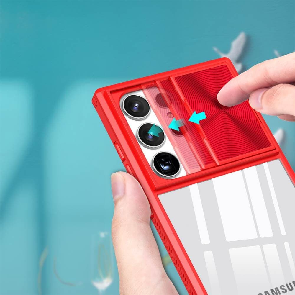 Coque avec cache caméra – Samsung Galaxy S24 Ultra 5G – PROTECT IE027 Rouge  - Vue 3