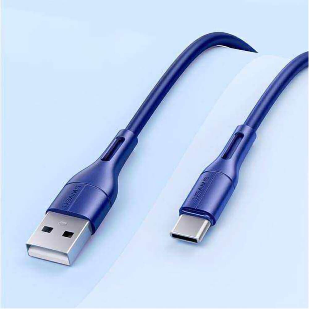 Câble Data USB vers USB-C Usams U68 (1m) Bleu - Vue 3