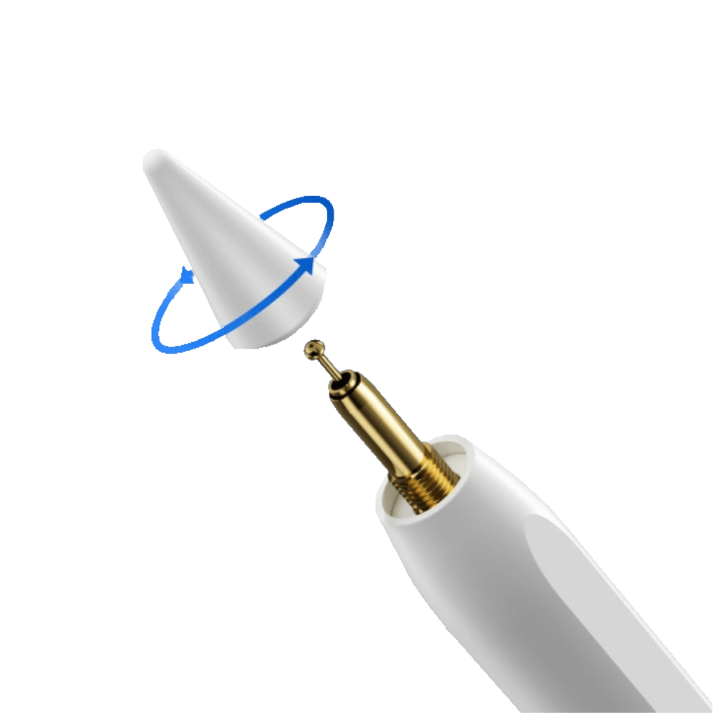 Stylet Actif pour iPad JOYROOM (avec 2 Pointes de Remplacement) Blanc - Vue 2