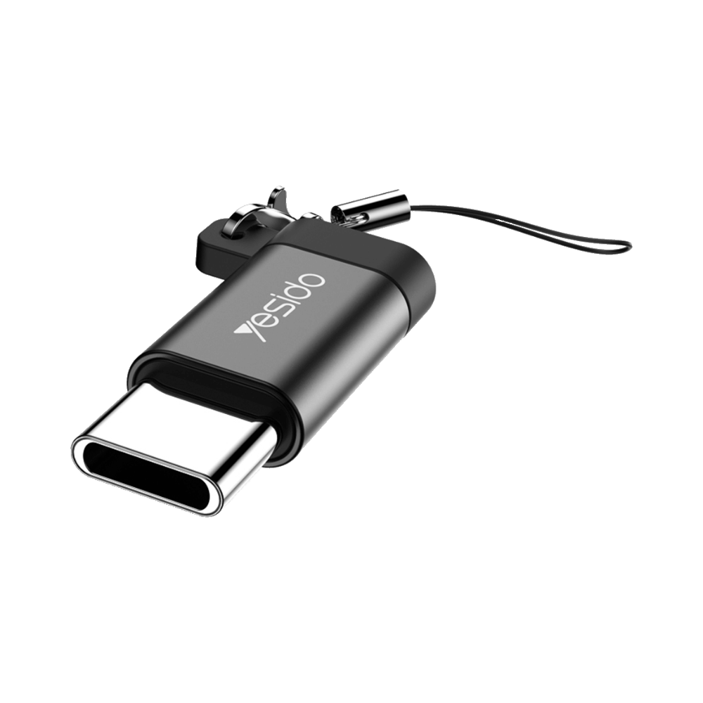 Adaptateur OTG Micro USB femelle vers USB-C mâle - charge et données - Yesido GS04 - Vue 2