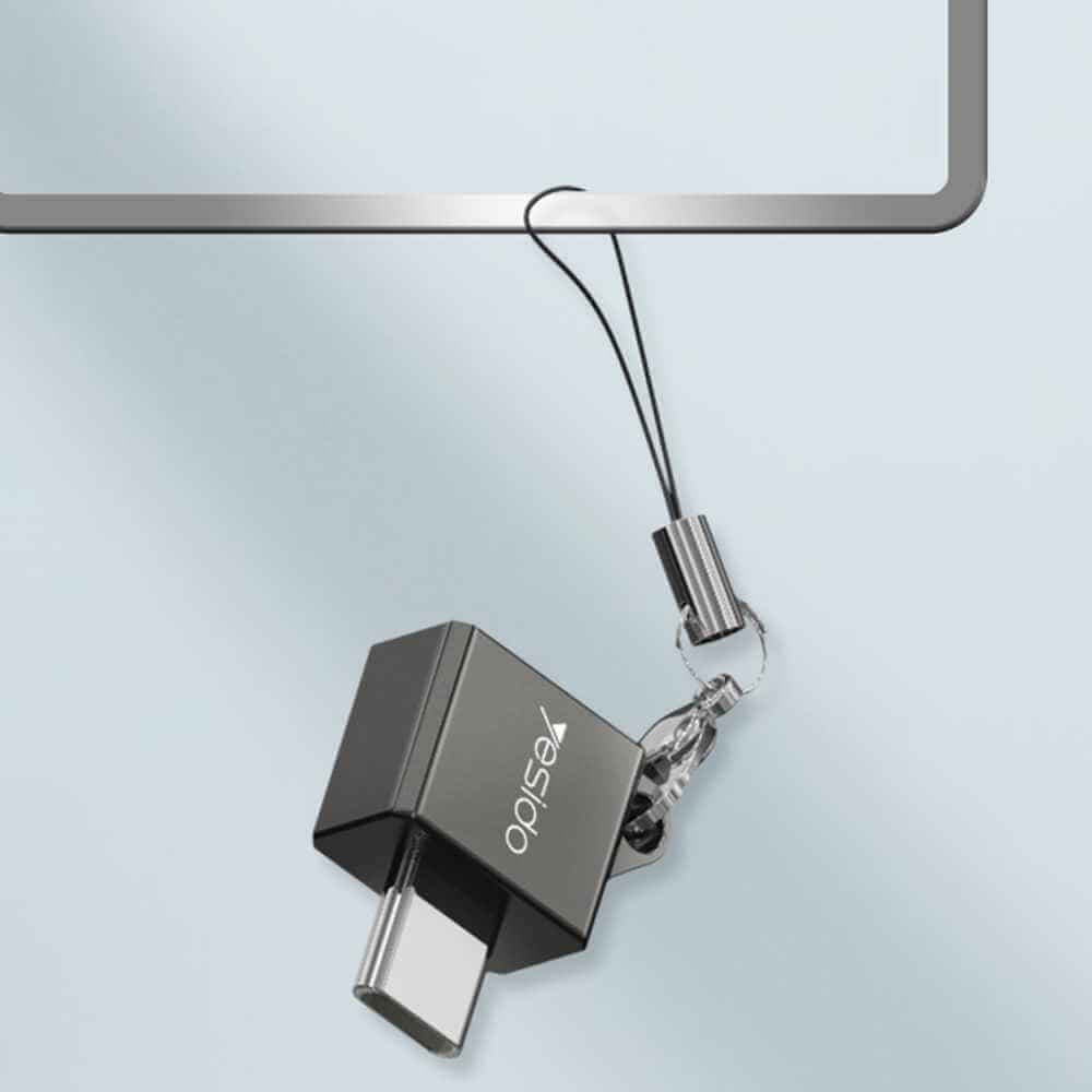 Adaptateur OTG USB femelle vers USB-C mâle - Yesido GS08 - Vue 2