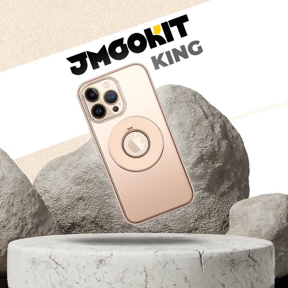Coque MagSafe avec support anneau – Apple iPhone 12 Pro – JMGOKIT King Or - Vue 2