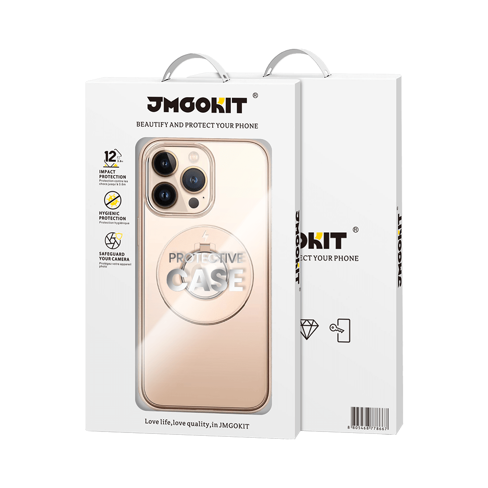 Coque MagSafe avec support anneau – Apple iPhone 12 Pro – JMGOKIT King Or - Vue 3