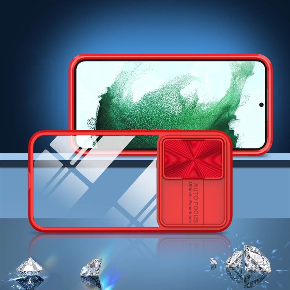 Coque avec cache caméra – Samsung Galaxy A55 5G – PROTECT IE027 Rouge  - Vue 2