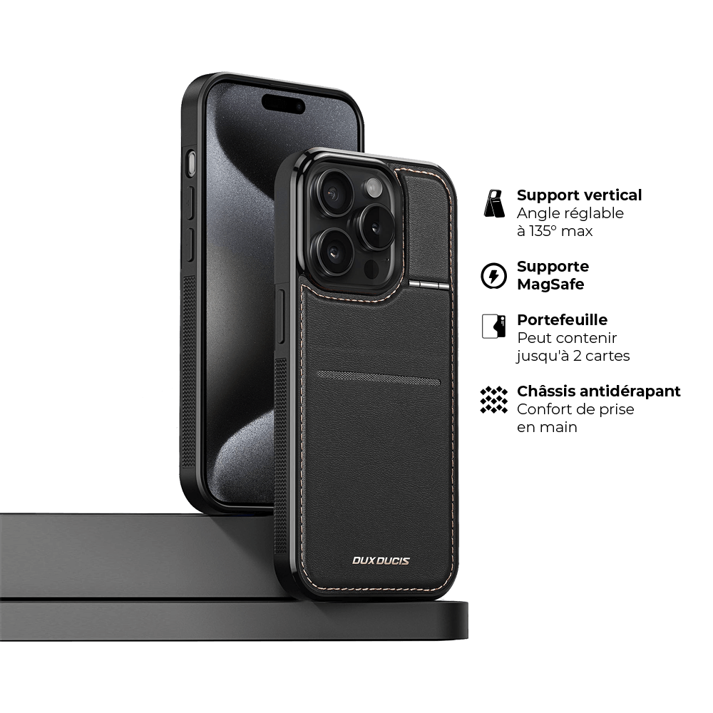 Coque de Protection Dux Ducis pour Apple iPhone 15 Pro Max Noir - Vue 3