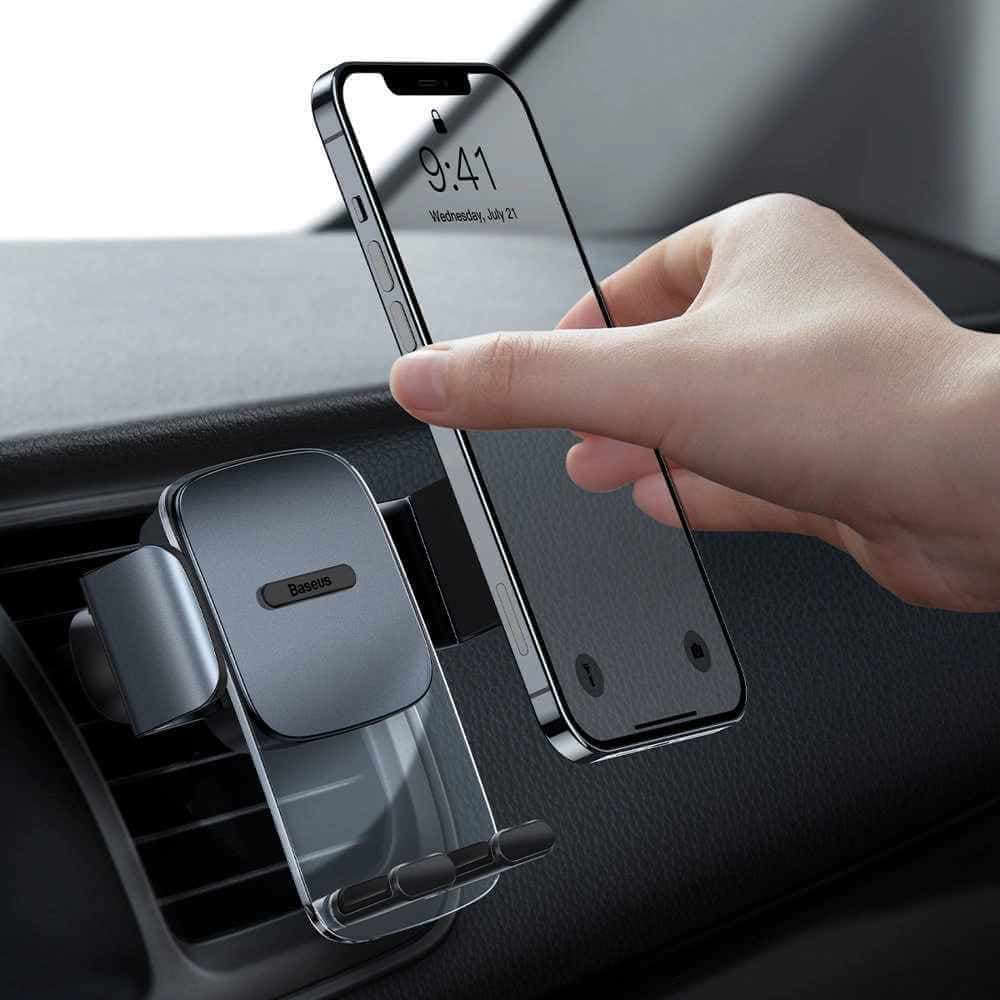 Support smartphone pour voiture Baseus Noir - Vue 4