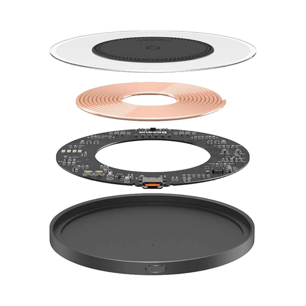 Pad de Charge à Induction (avec Câble USB-C vers USB-C) Baseus 15W Noir - Vue 3