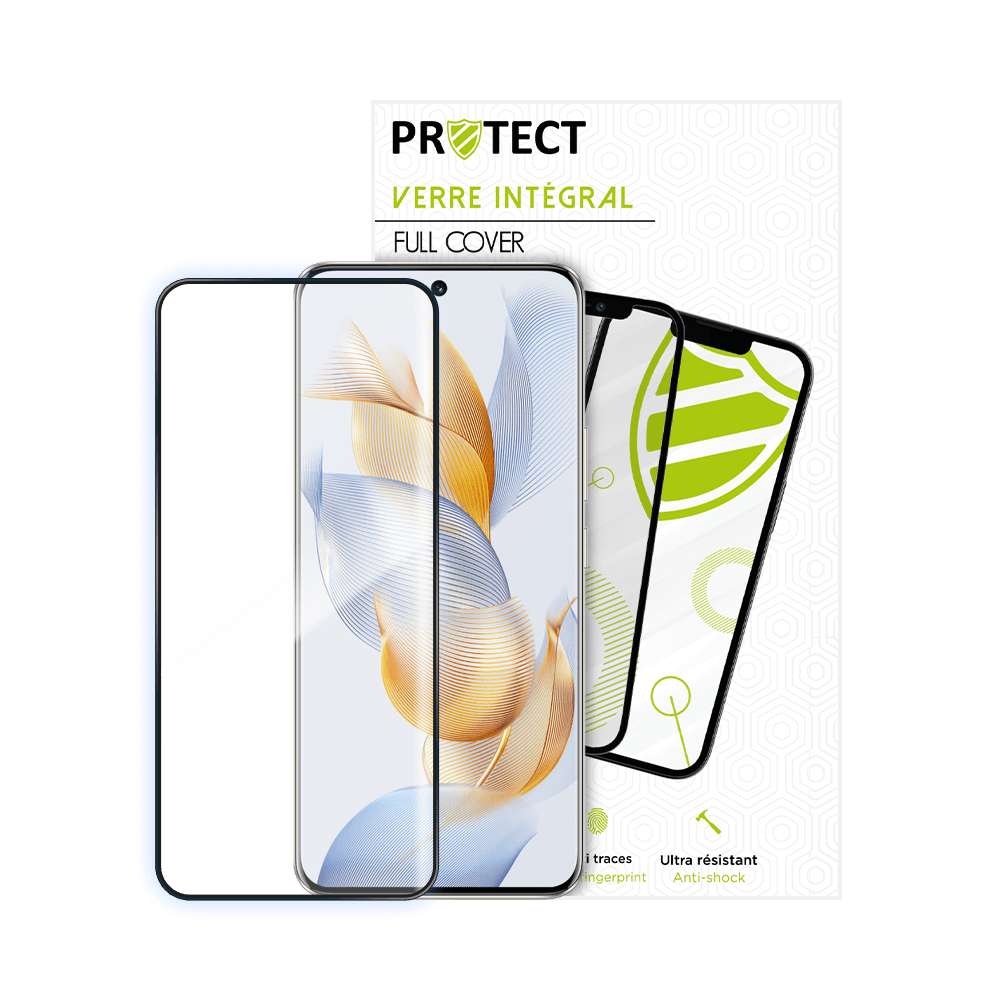 Verre trempé intégral 5D 9H – protection écran Honor 90 5G – PROTECT Noir - Vue 2