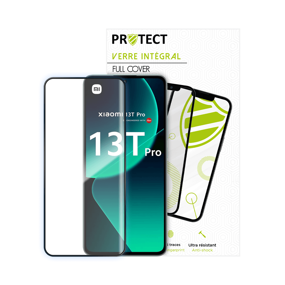 Verre trempé intégral 5D 9H – protection écran compatible Xiaomi 13T / 13T Pro – PROTECT Noir - Vue 2