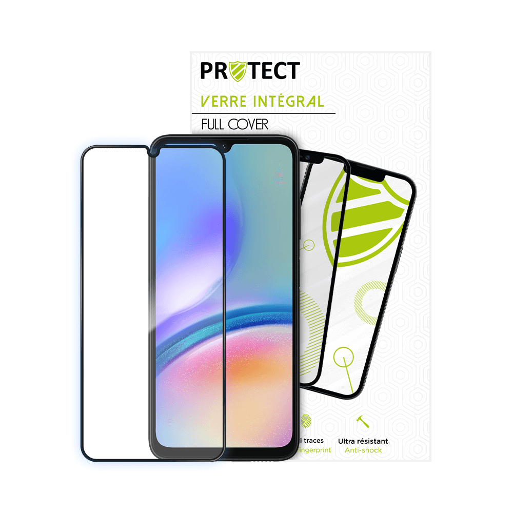 Verre trempé intégral 5D 9H – protection écran Samsung Galaxy A05s – PROTECT Noir - Vue 2