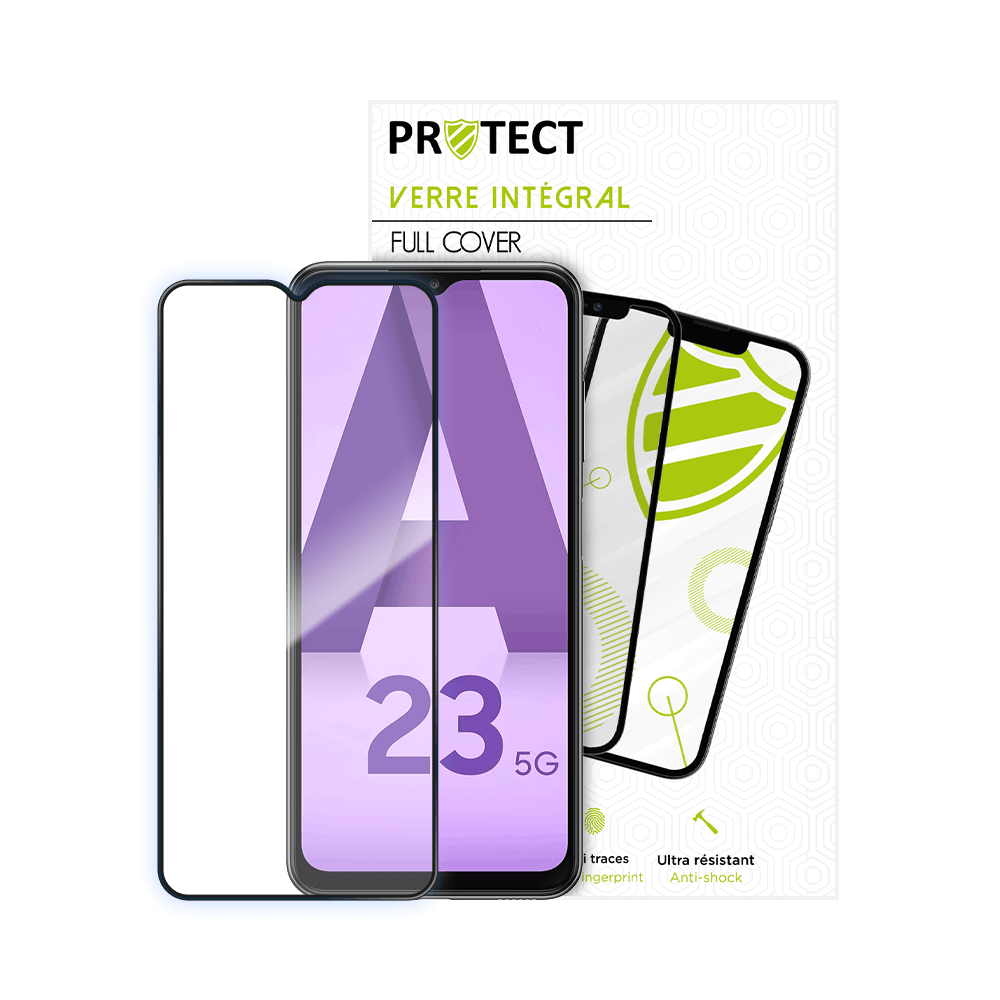 Verre trempé intégral 5D 9H – protection écran compatible Samsung Galaxy A23 5G / A23 4G – PROTECT Noir - Vue 2