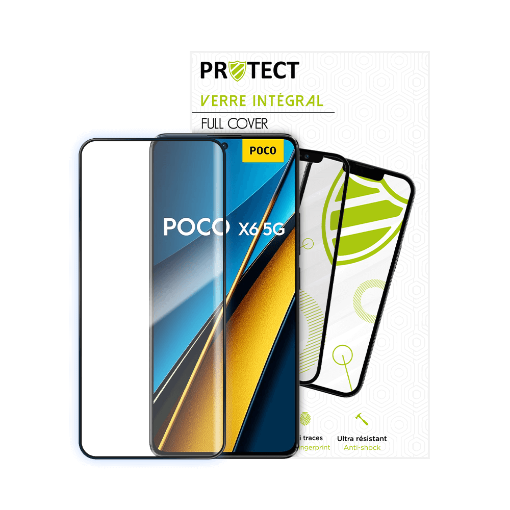 Verre trempé intégral 5D 9H – protection écran Xiaomi Poco X6 5G – PROTECT Noir - Vue 2