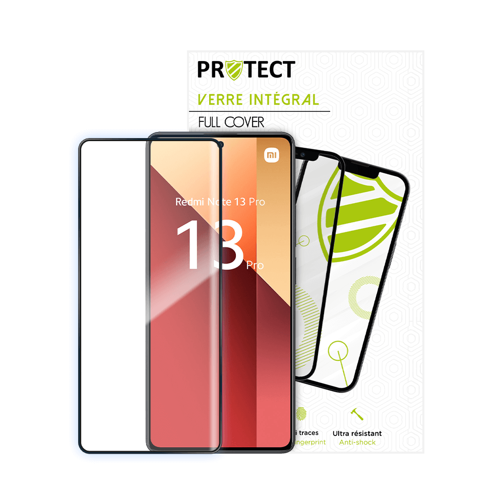 Verre trempé intégral 5D 9H – protection écran Xiaomi Redmi Note 13 Pro 4G – PROTECT Noir - Vue 2