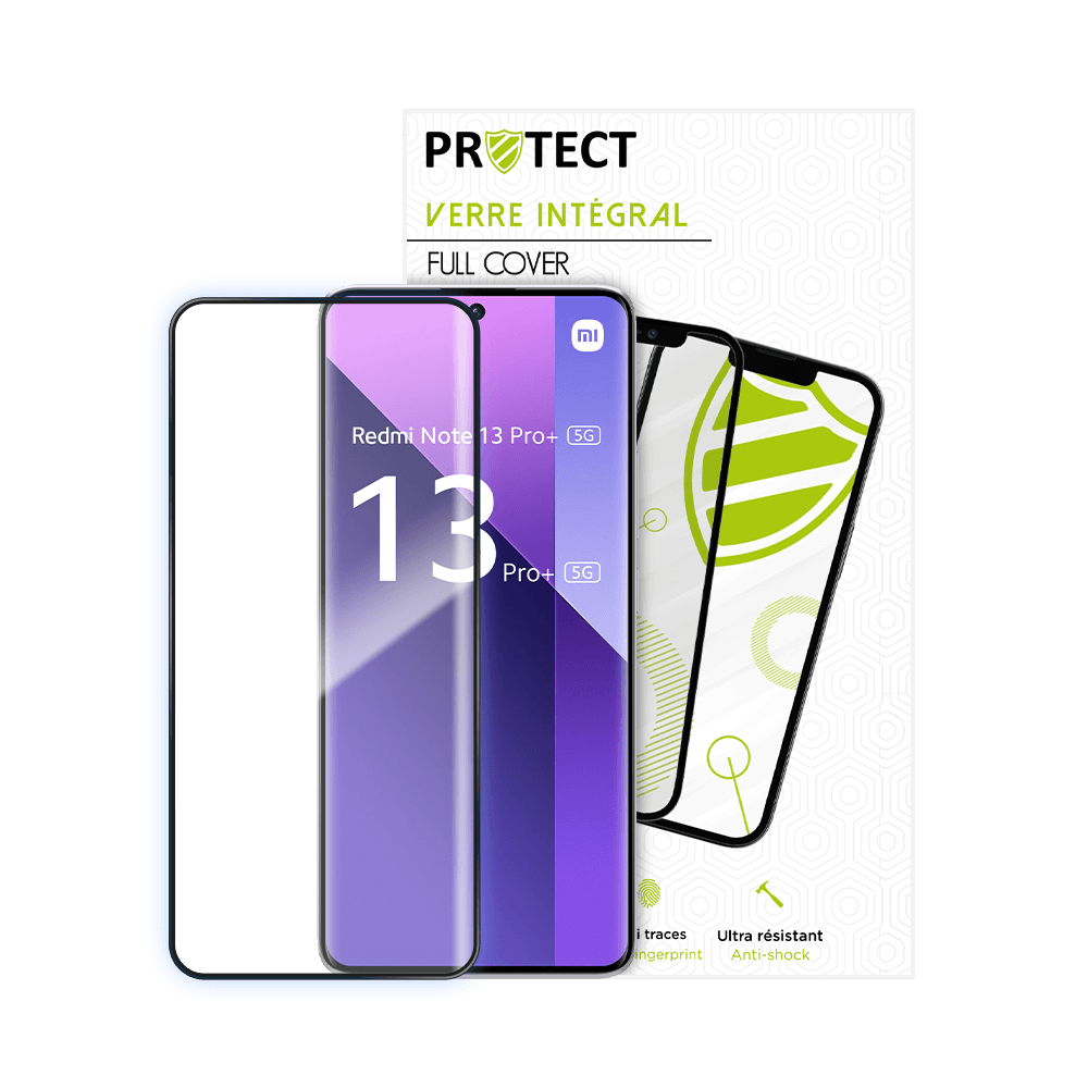 Verre trempé intégral 5D 9H – protection écran Xiaomi Redmi Note 13 Pro+ 5G – PROTECT Noir - Vue 2