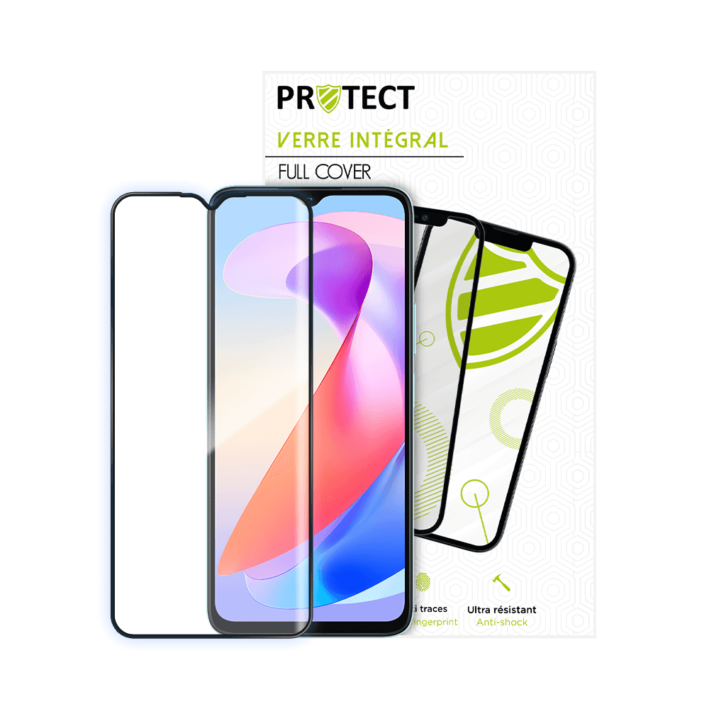 Verre trempé intégral 5D 9H – protection écran Honor X6a – PROTECT Noir - Vue 2